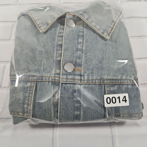 Midway Denim Jacket New Loose Fit Light Blue SIZE Large with pockets - Picture 10 of 10